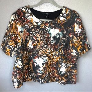 H&M Cropped Lion Shirt